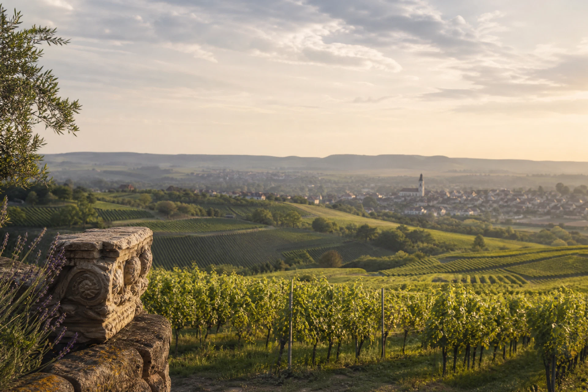 Illustrative Weinberglandschaft im Zabergäu bei Güglingen