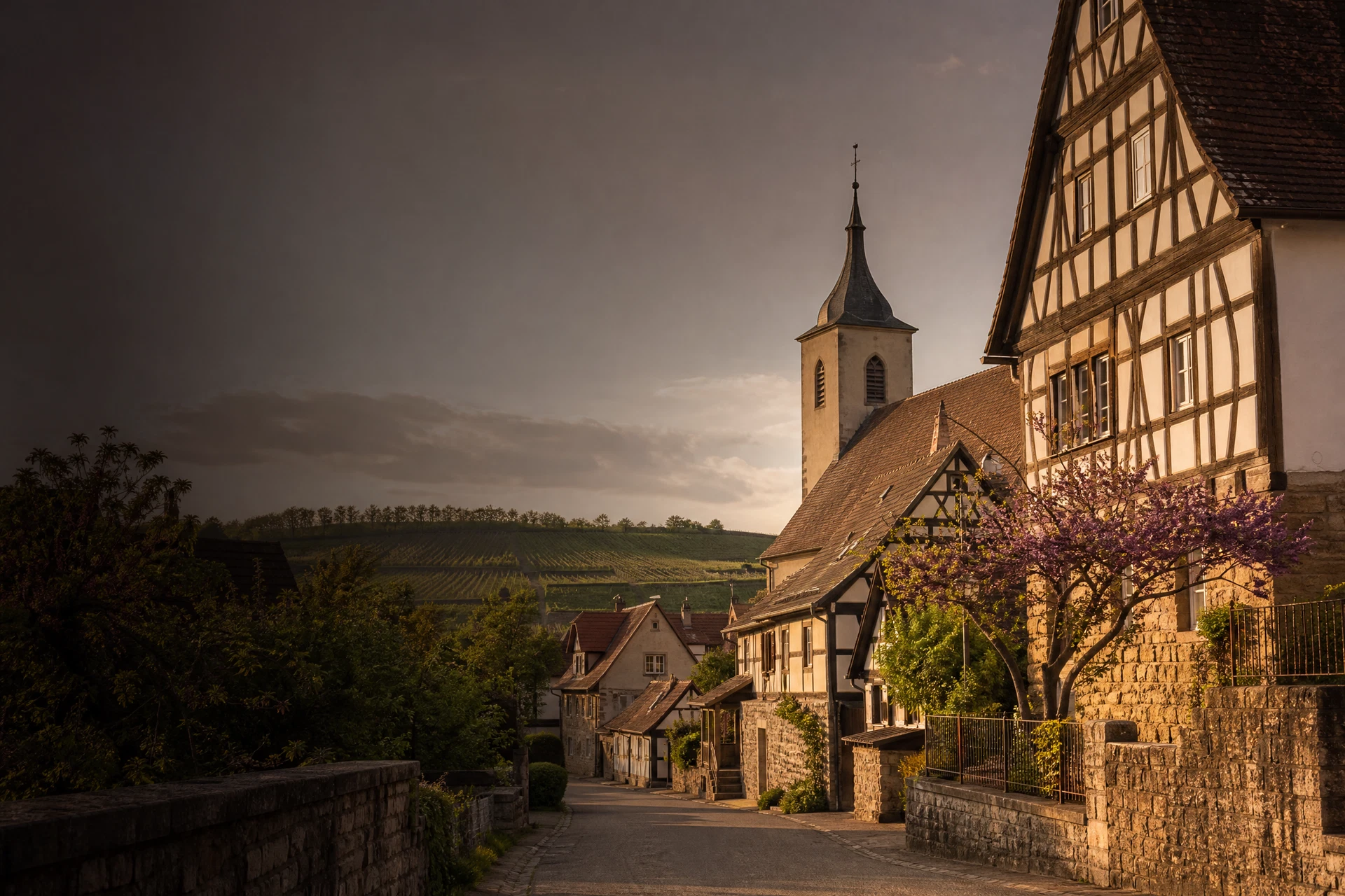 Illustratives historisches Ortsbild von Meimsheim im Zabergäu